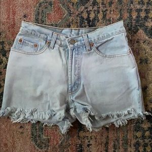 Vintage denim cut off shorts